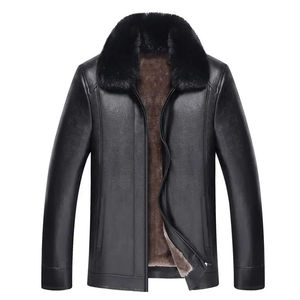 แจ็กเก็ตหนังแคนวาสสำหรับผู้ชาย, แจ็กเก็ตหนังแคชเมียร์กันน้ำและระบายอากาศได้ดีสไตล์สตรีทไฮสตรีทสำหรับฤดูหนาว - Product Image 2