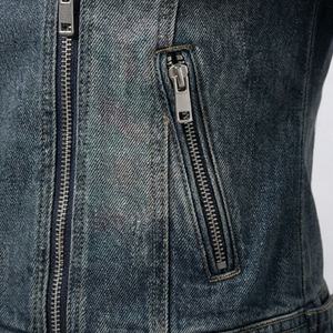 Veste en jean pour femmes personnalisable en gros, toile teinte, coton tissé, décontractée, hiver, manches longues, produit OEM, couleur personnalisée - Product Image 5