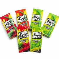 Sacs d'emballage refermables en Mylar de 3,5 g pour jus de fruits, imprimés numériquement sur mesure, résistants à l'humidité, anti-odeurs, avec fermeture éclair