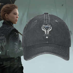 Casquette Death Stranding Fragile 100% coton toile sérigraphiée Taille unique Chapeau de pêche en acrylique - Product Image 2