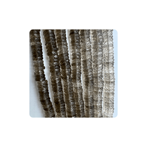 Wholesale 14 Inches Black 5-6 Natural Smokey Quartz Faceted <b>Heishi</b> Shape Premium Quality Stone <b>Beads</b> for Jewelry Making - Product Image 1