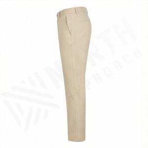 Pantalons décontractés pour hommes de style streetwear, extensibles, super flexibles, taille ajustée, coupe slim, devant plat, chino fuselé, pantalon habillé, vêtements de mode durables - Product Image 3