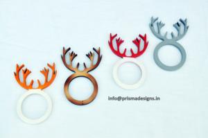 Servilletero de Madera Cortado con Láser, Decoración para Bodas, Restaurantes y Hogar, Posavasos Geométricos Personalizados de MDF, Hebilla para Servilletas - Product Image 5