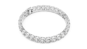 14K <b>White</b> Gold Round Lab-Grown Diamond Everyday Wear <b>Bracelet</b> for Women Minimalist Luxury Certified Elegant Fine Jewellery Gift - Product Image 6