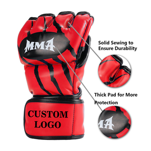 Wholesale Top Design Half-Finger Grappling Gloves for <b>Boxing</b> and Martial Arts Custom Logo MMA Gear - Product Image 2