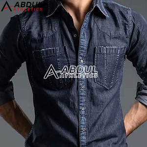 Camisa de Mezclilla para Hombre, Corte Ajustado, Fabricación Profesional, Ropa Casual para Uso en Exteriores, con Personalización - Product Image 5