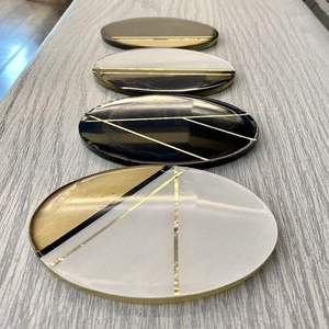 Handmade resin coasters with <b>pastel</b> swirl epoxy mats perfect for modern home dining table office and <b>decorative</b> gifts - Product Image 4