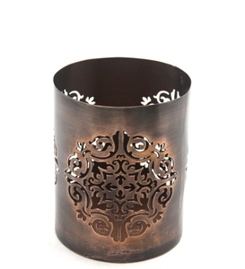 Soporte de Metal de hierro redondo de calidad superior, nuevo diseño, tarro de vela de Color bronce para decoración de sala de estar hecho a mano - Product Image 5