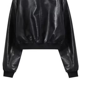 Veste de rue coupe-vent d'hiver à fermeture éclair pour femmes à la mode nouveau Style vintage respirant en cuir véritable Floral imperméable - Product Image 6