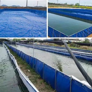 ผ้าคลุมรถบรรทุกพีวีซีเคลือบ PE สีฟ้าขนาด0.55มม. กันน้ำผ้าอุตสาหกรรมทอเฮฟวี่เวททนทานสำหรับการส่งออก - Product Image 5