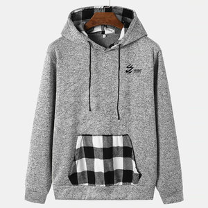 2025 Factory Wholesale Winter Solid <b>Men's</b> Hoodies Custom Logo Eco-Friendly Polyester Color Contrast - Product Image 2