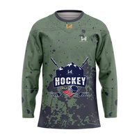 Maillot de hockey sur glace respirant personnalisé pour adulte, tenue d'équipe professionnelle, broderie, impression par sublimation, extensible dans quatre directions