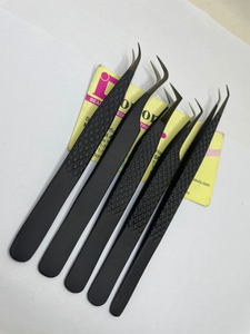 แหนบขนตาจับเพชรสีดำด้านเคลือบด้วยปลายพลาสม่าปรับแต่งปลายแบบคลาสสิกและแหนบขนตาปริมาณมาก - Product Image 5