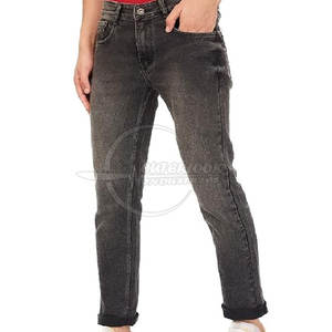 Marque privée à vendre Pantalon en jean délavé à l'acide avec poches pour hommes de couleur personnalisée - Product Image 3