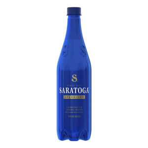 Venta al por mayor de agua mineral con gas Saratoga en botellas de vidrio azul cobalto de 750 ml para bares y hostelería de alta gama - Product Image 1