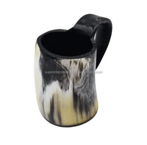 Tasses Viking à poignée, thème naturel, tasses en corne, décoration intérieure, Design de matériau Unique, tasse à boire - Product Image 1