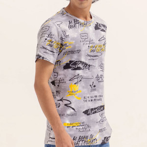 เสื้อยืดพอดีตัวสำหรับผู้ชายเสื้อเชิ้ตลำลองเรียบง่ายน้ำหนักเบามี220แกรมออกแบบได้ตามต้องการ - Product Image 2