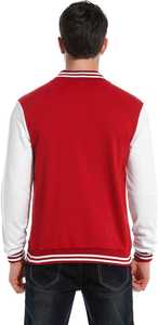 Chaqueta de Béisbol de Algodón Personalizada para Hombre, Cuello Alto, Ropa Universitaria con Logotipo Frontal, Chaqueta Lisa al por Mayor - Product Image 3