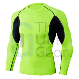 Rashguard de compression pour hommes, haute performance, respirant, haute qualité, manches longues, en Spandex/Polyester, couleurs personnalisables - Product Image 4