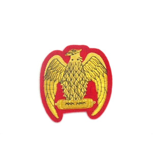 Badge de blazer fait main, badge brodé en fil de bullion, badge de blazer en fil d'or, badge brodé de forme irrégulière - Product Image 3