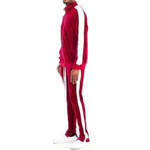 Ensemble de survêtement d'hiver en velours pour homme en deux pièces, doublure en polaire à capuche, taille élastique, ample, manches longues, épaules tombantes - Product Image 6