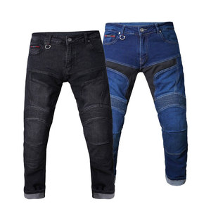 Jean de moto protecteur durable le plus vendu – Coupe décontractée, taille mi-haute, fermeture boutonnée, léger, respirant et écologique pour la conduite - Product Image 1