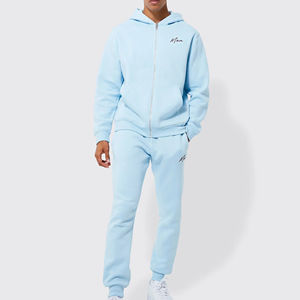 Chándales con cremallera de manga larga de peso pesado altamente exigentes Chándal con cordón unisex de algodón/poliéster de ajuste regular para hombre - Product Image 1