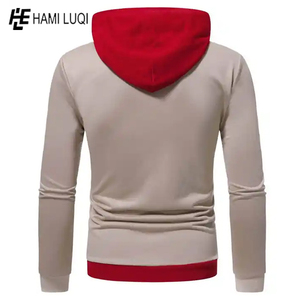 เสื้อสเวตเตอร์มีฮู้ดโอเวอร์ไซส์ผ้าฝ้ายแขนยาวโอเวอร์ไซส์ผ้าฟลีซหนาเปิดไหล่ปล่อยแบบคลาสสิกสำหรับผู้ชาย - Product Image 3