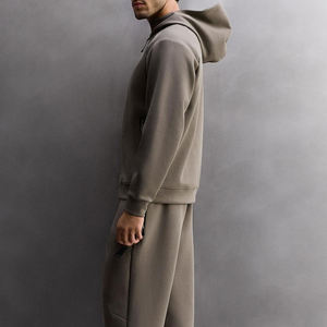 Sweat à capuche zippé personnalisé avec logo pour homme, tissu de haute qualité, prix de gros, sweat à capuche uni, prix bas / prix d'usine 2026 - Product Image 3