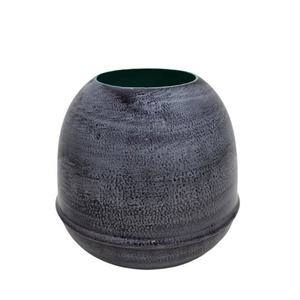 Iron Round Flower <b>Vase</b> Light Green Wood <b>Texture</b> Plating Flower Pot for Wedding & Table Top and Home Decoration - Product Image 3