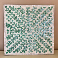 Square Mother of Pearl Placemat Handmade Capiz Shell Charger Plates <strong>Best</strong> <strong>Seller</strong> Seashell Plate for Table Decor from Vietnam