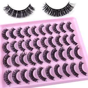 Vente en gros Lot de 20 paires de <span class=keywords><strong>faux</strong></span> cils nouveau grand plateau russe naturel pleine bande - Product Image 5