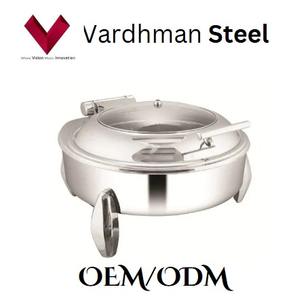 สินค้าขายดีปี 2025 ถาดอุ่นอาหารทรงกลม SS ขนาด 7 ลิตร เหมาะสำหรับงานจัดเลี้ยงและงานสังสรรค์ขนาดใหญ่ ถาดอุ่นอาหารทรงกลม 7 ลิตร ทำจากเหล็ก - Product Image 5