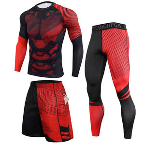 Conjuntos de ropa deportiva para gimnasio para hombre al por mayor, ropa deportiva de compresión para entrenamiento, conjunto de fitness para gimnasio, conjunto de compresión de secado rápido que absorbe la humedad - Product Image 1