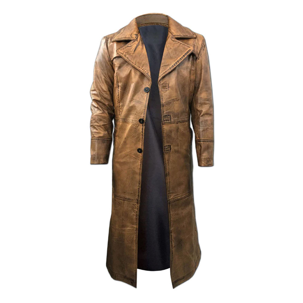 Brown Leather Coat Genuine Sheepskin Leather Coat with Artificial Fur Bomber Leather Coat for Men