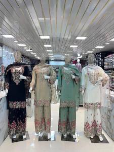Designer Embroidery Sequence Work And Cut Work Roman <b>Silk</b> Top With Plazzo Bottom And Dupatta Fully Stitched Ready To Wear Set - Product Image 5