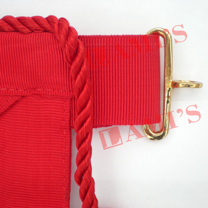 Precio al por mayor pasado alto sacerdote Real Arco capítulo delantal rojo mano bordado masónico Regalia delantal - Product Image 6
