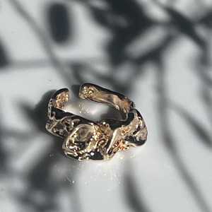 Anillos de moda Piedra preciosa Latón con piedras de cabujón ovaladas Joyería de piedra curativa - Product Image 5