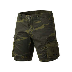2025 nouvelle mode personnalisable hommes Cargo Shorts motif solide 100% coton Style décontracté avec poches personnalisées - Product Image 2