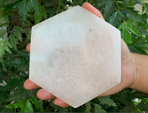 ดอกไม้จักระที่สวยงามของชีวิตสลักแผ่นชาร์จ SELENITE/แกะสลักแผ่นหกเหลี่ยม SELENITE/คริสตัลรักษา SELENITE - Product Image 5
