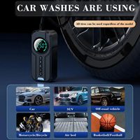 Gonfleur de pneus Pompe à air portable pour compresseur de pneus de voiture Pompe à air électrique pour voiture Jauge de gonflage électrique automatique pour voiture Vélo