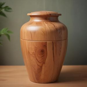 โกศเผาศพทำจากไม้แนวชนบทขี้เถ้าหรือขี้เถ้าขี้เถ้าขี้เถ้า - Product Image 5