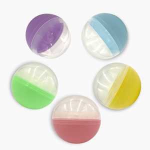 Bolas de PVC Flexibles Vacías Multicolor 4 en 1 (300 Unidades) con Patrones Impresos para Máquinas Expendedoras/Garras, Edades 5-7, Gratis - Product Image 1