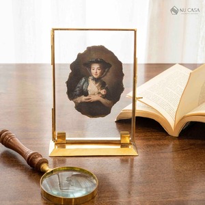 Square <b>Metal</b> Photo Frame with Enamel Finishing and Round <b>Edges</b> for Bedside Table Decoration or Formal Gifts - Product Image 5