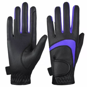 Gants d'équitation en cuir véritable pour hommes et femmes avec poignées Gants d'équitation d'extérieur respirants et antidérapants pour l'équitation d'été - Product Image 6