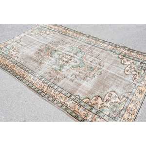 พรมยางขนแกะลายสี่เหลี่ยมสำหรับวัยรุ่นพรมตุรกีโบราณแบบ8.3ft เบจสีเขียวแบบคลาสสิก5.2 X - Product Image 3