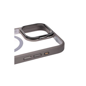 Coque en silicone magnétique compatible MagSafe pour iPhone 15 Pro Max avec support intégré, antichoc, compatible charge sans fil - Product Image 6