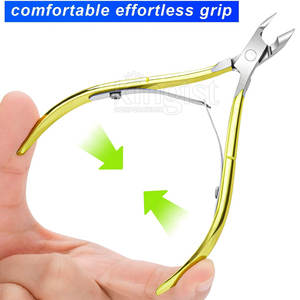 Pince à cuticules en acier allemand de qualité supérieure, pince à cuticules pour les ongles des pieds, pince à cuticules avec poignée russe - Product Image 2