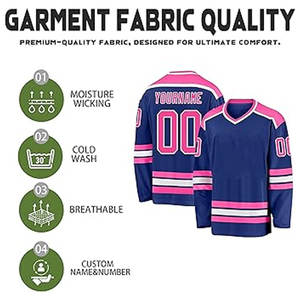 Concevez votre propre maillot de Hockey sur glace personnalisé de haute qualité 100% Polyester tissu respirant personnalisation Premium Made Pakistan équipes - Product Image 3