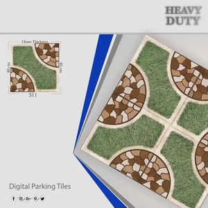 Azulejos de suelo de cerámica rústica de estacionamiento de alta resistencia de porcelana antideslizante 400x400mm 40x40cm superficie rectificada Digital antideslizante vitrificada - Product Image 1